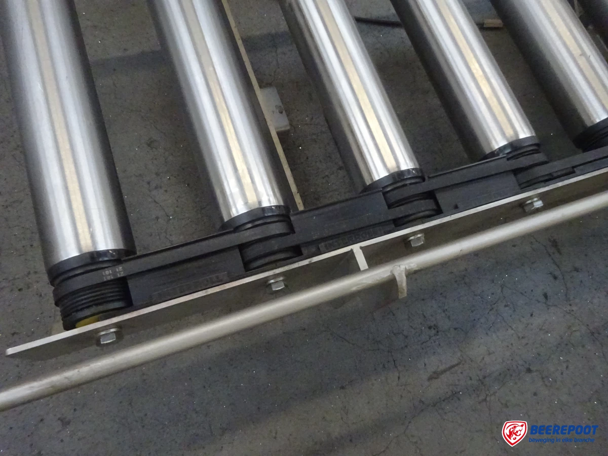 Rollenbaan, drive, RVS